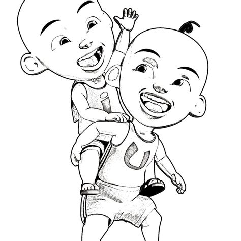 Upin And Ipin Coloring Pages Coloring Home Riset