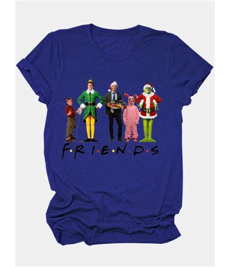 Christmas Friends Print T Shirt