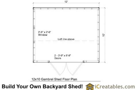 12x10 Gambrel Shed Plans 12x10 Barn Shed Plans