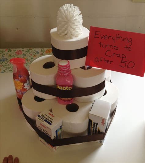 If you want to gift an experience for the two of you to enjoy together, grab a birthday card, a gift card to airbnb, and come with a few location ideas with safe driving distance in. Funny 50th Birthday Gifts for Her toilet Paper Cake Fun ...