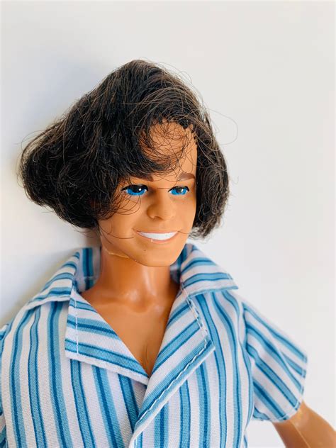 Vintage Ken Barbie Doll With Outfit Has Brown Molded Hair Blue Eyes