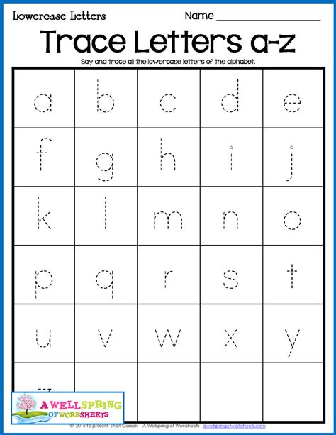 Alphabet Tracing Worksheets - Uppercase & Lowercase Letters | Lowercase