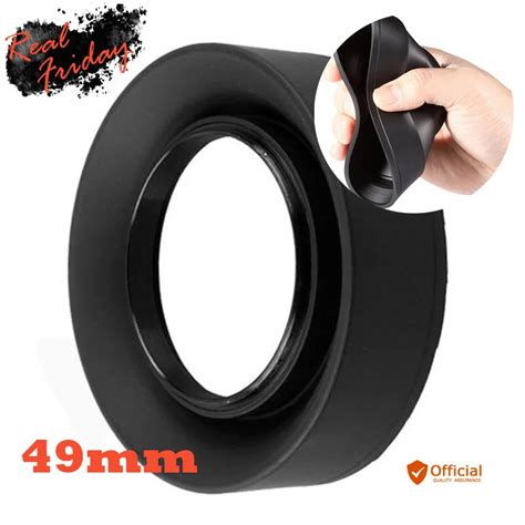 49mm 3 Stage 3in1 Collapsible Rubber Foldable Lens Hood For Sony Canon