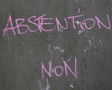 Abstention synonyms, abstention pronunciation, abstention translation, english dictionary definition of abstention. French election latest: 14 million people won't vote which ...