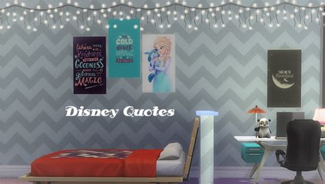 Disney Quotes Posters Sims 4 Cc ♡ Made With Sims 4 Cc By Madradmandee