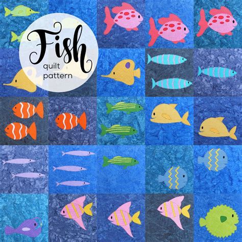 Share your blocks, tops & quilts online using #nebulaquilt. Fish Quilt Pattern - Shiny Happy World