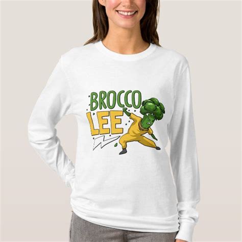 Brocco LEE Vegan Martial Arts Vegetable T Shirt Broccoli Broccolee
