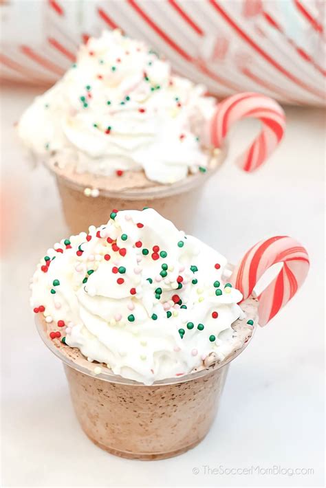 Christmas Hot Chocolate Pudding Shots The Soccer Mom Blog