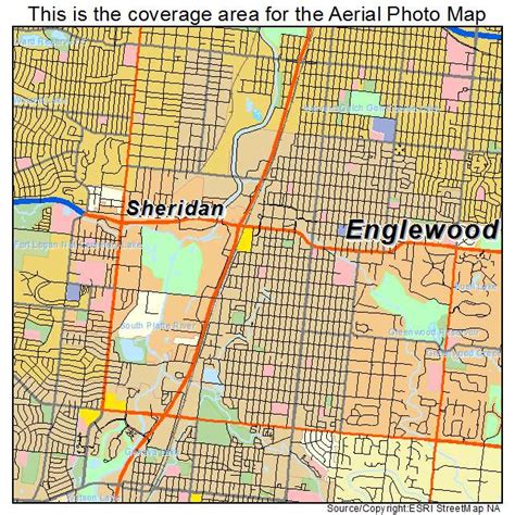 Aerial Photography Map Of Englewood Co Colorado