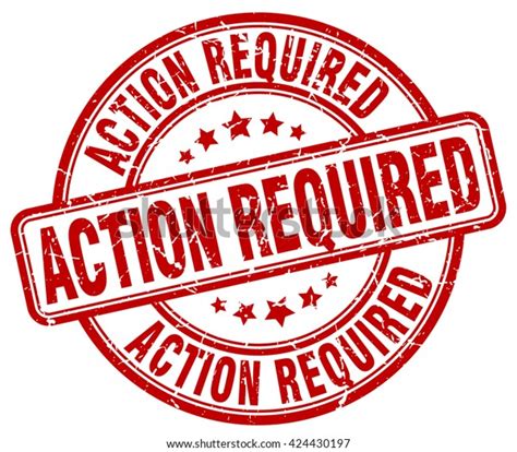 Action Required Stamp Stock Vector Royalty Free 424430197 Shutterstock