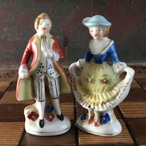 Beautifully Painted Miniature Porcelain Figurines Marked Made In