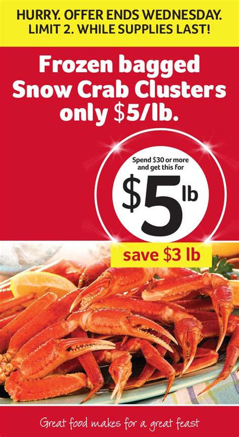 Many crab legs, especially king crab legs and stone crab claws/legs, are also precooked. Winn-Dixie: Get Frozen Snow Crab Legs for $5/lb with $30 ...
