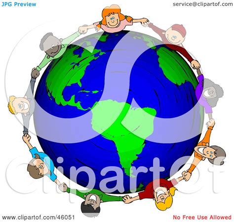 Royalty Free Rf Clipart Illustration Of A Circle Of Worldwide