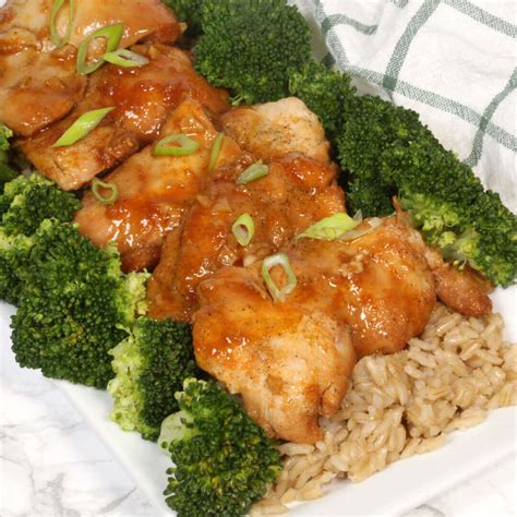 Pan sear the chicken thighs (skin side down first) until both sides turn nicely brown. Pressure Cooker Honey Garlic Chicken | It Is a Keeper