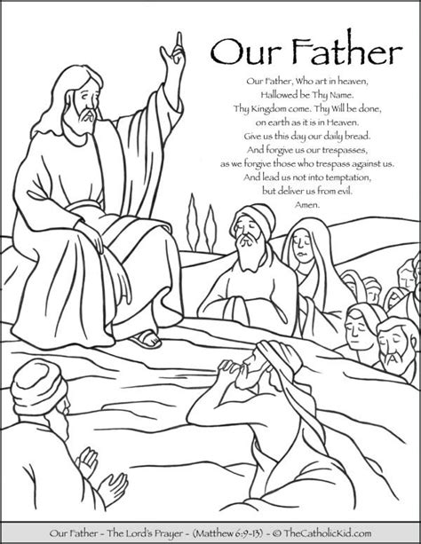 Our Father Archives The Catholic Kid Catholic Coloring Pages And