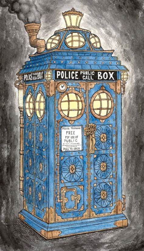 Steampunk Tardis Print Etsy In 2021 Doctor Who Wallpaper Doctor