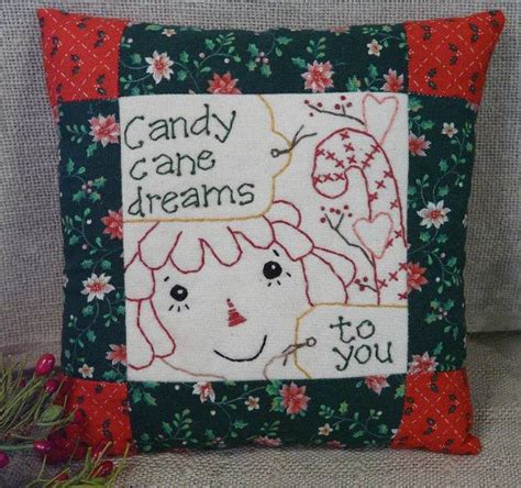 Christmas Candy Cane Raggedy Ann Embroidery Pattern Pdf Etsy
