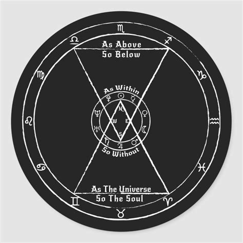 As Above So Below Classic Round Sticker Artofit