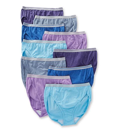 Ftl 10dhich Fruit Of The Loom Womens Cotton Heather Hi Cut Panty 10