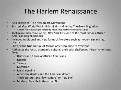 Ppt The Harlem Renaissance Powerpoint Presentation Free Download
