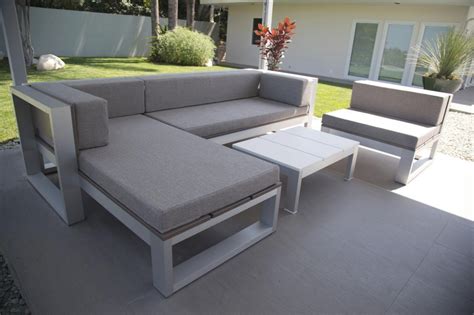 The charcoal metal frame platform sofa blueprint. 26 Inspirations of Modern Curved Outdoor Sofa Sets