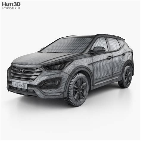 Hyundai Santa Fe з детальним інтерєром 2019 3D модель Автомобілi на