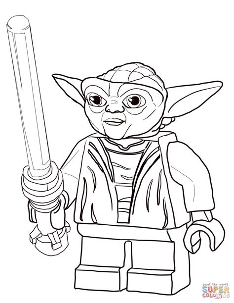 Ausmalbild: lego star wars meister yoda