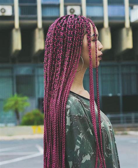 60 Totally Chic And Colorful Box Braids Hairstyles To Wear Part 38 Braided Hairstyles Hair