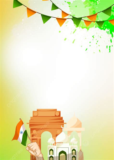 Indian Flag Independence Day Bunting Background Wallpaper Image For