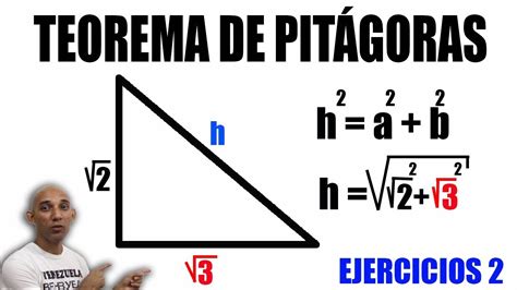 Teorema De Pitágoras Ejercicios 2 Con Raíz Cuadrada Youtube