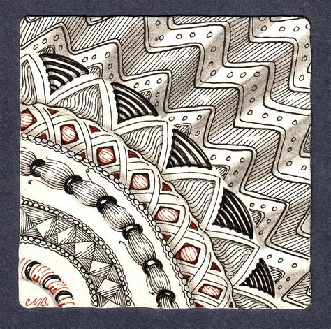 Shelly Beauch Curvy Stripes Tangle Doodle Doodles Zentangles Zen