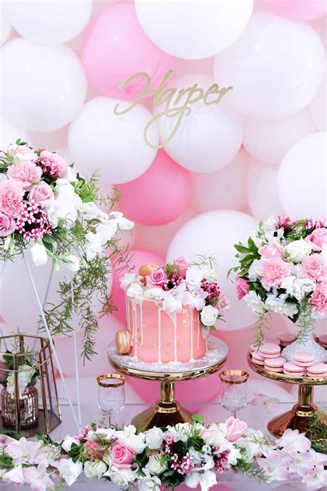 Kara's Party Ideas Pink + White + Gold Garden Party | Kara's Party Ideas