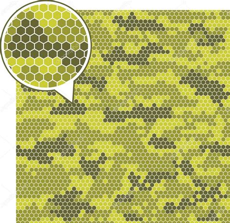 Digital Camouflage Seamless Patterns Vector Hexagons Premium Vector
