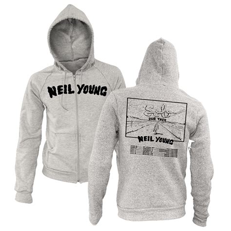 Neil Young Solo Zip Up Hoodie