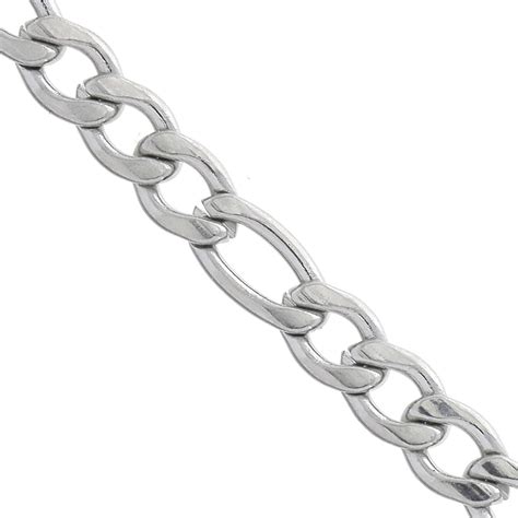 Cadena con eslabón figaro 4 mm Acero inox x1m - Perles & Co