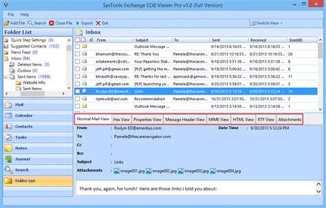 Open Exchange Server Database File And Edb Viewer Software