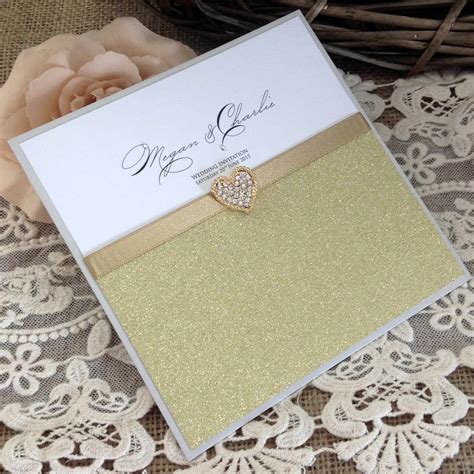 Luxe Cosmic Gold A4 Glitter Card Wowvow Weddings