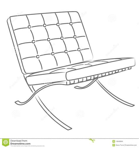 Barcelona is as modern today as when it was introduced in 1929 and is among the most recognized, coveted specifications. BARCELONA CHAIR Vector Stock Images - Image: 14849894
