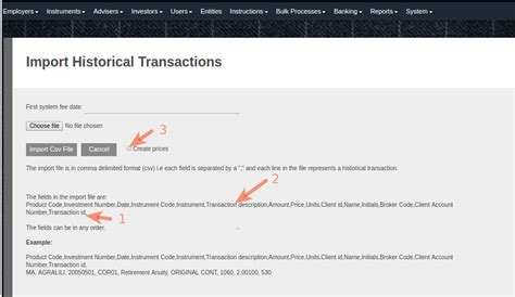 Import Historical Transactions Finworks