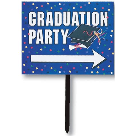 Directional Graduation Party Yard Sign