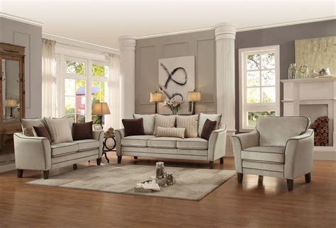 Homelegance Ouray Sofa Set Pebble Textured Velvet Living Room Sets