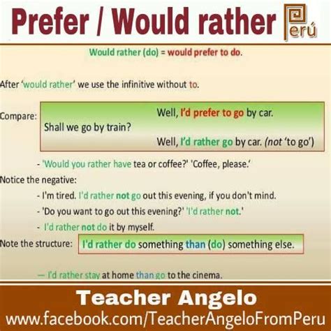 Prefer Would Rather My English Learnenglish Dicas De Ingles