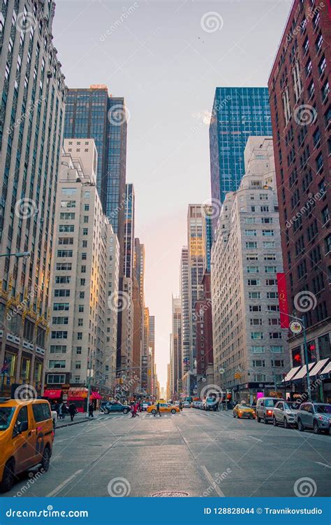 Beautiful Street Of New York City And America January 01th 2018 In