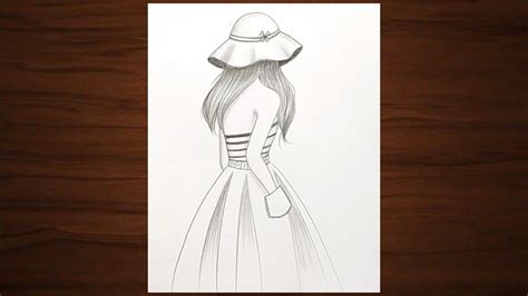 How To Draw A Girl From Behind Easy Pencil Sketch Of A Girl From Back