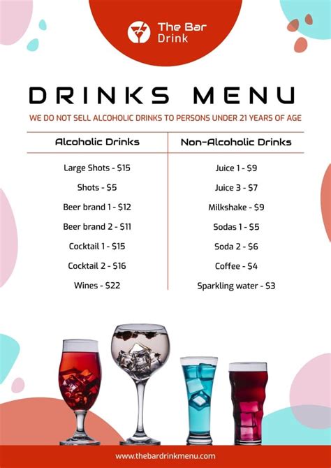 Free Elegant Our Drink Menu Templates To Design Wepik