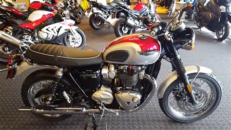 The bonneville t120 comes with disc front brakes and disc. 2017 Triumph Bonneville T 120 in Cranberry Red & Aluminum ...
