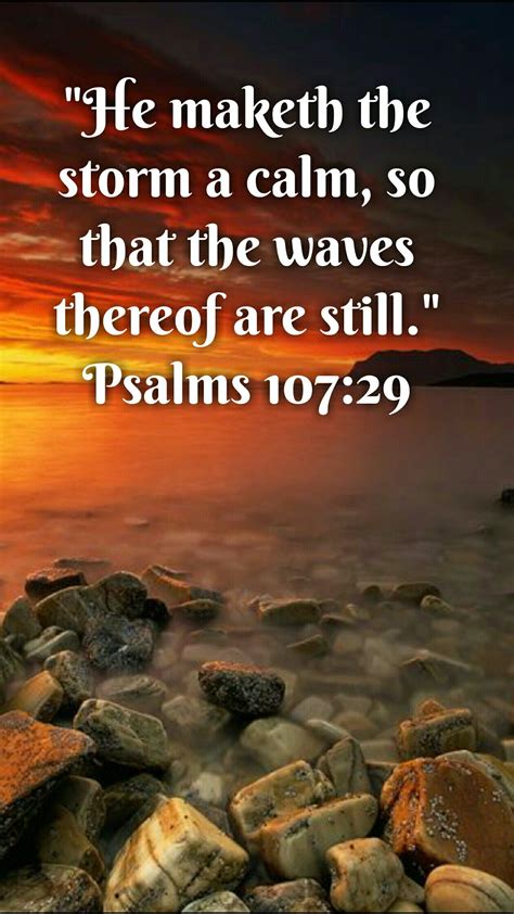 Psalms 10729 Kjv He Maketh The Storm A Calm So That The Waves