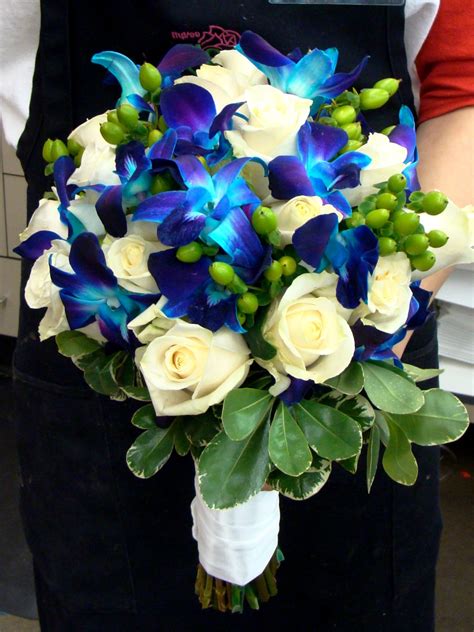 Royal Blue Flowers For Weddings The One About Blue Orchids By Lamp