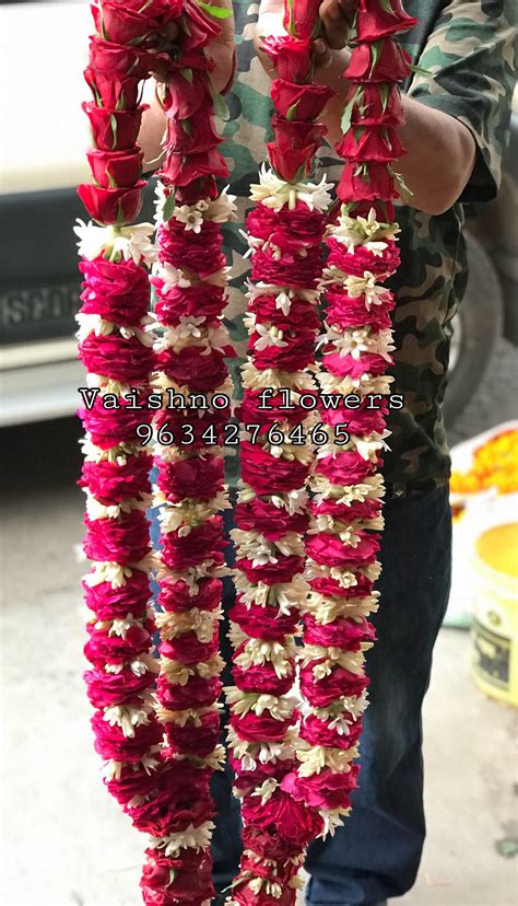 Artificial Rose Gajra Garland Phool Haar Flower Mala For Wedding Small