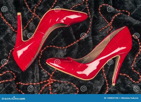 Red High Heels Shoes Stock Photo Image Of Glamorous 140822196